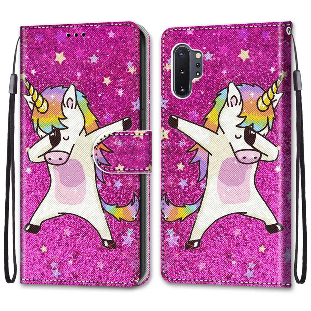 Чехол-бумажник с 3D рисунком для Samsung Galaxy S6 S7 S8 S9 S10 E Note 10 20 Ultra Plus роскошный кожаный