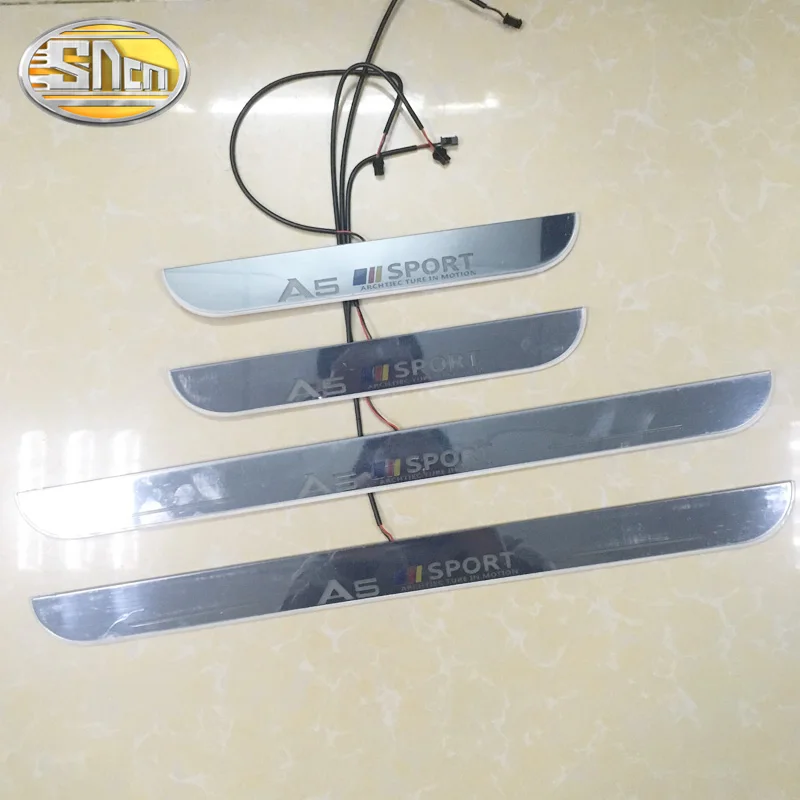 LED Door Sill for Audi A5 2007~2019 8TA F5A F53 Dynamic Lights Scuff Plate Threshold Welcome Light Car Accessories | Автомобили и