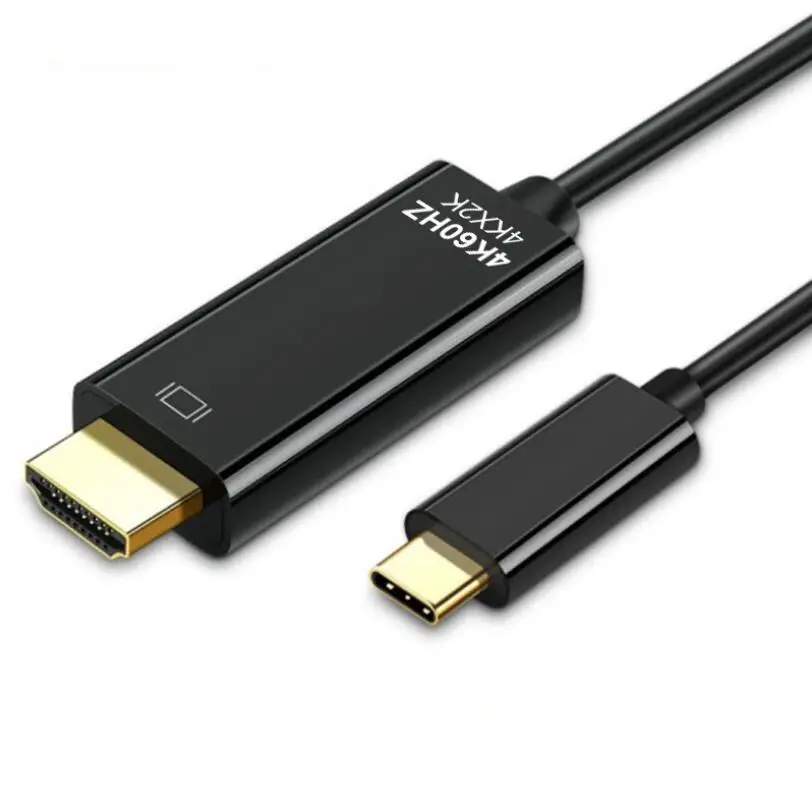 

USB C cable Type C to HDMI-compatible 4K 60HZ HDTV Adapter Gold USB 3.1 for Samsung Huawei mate 20 Book pro USB-C