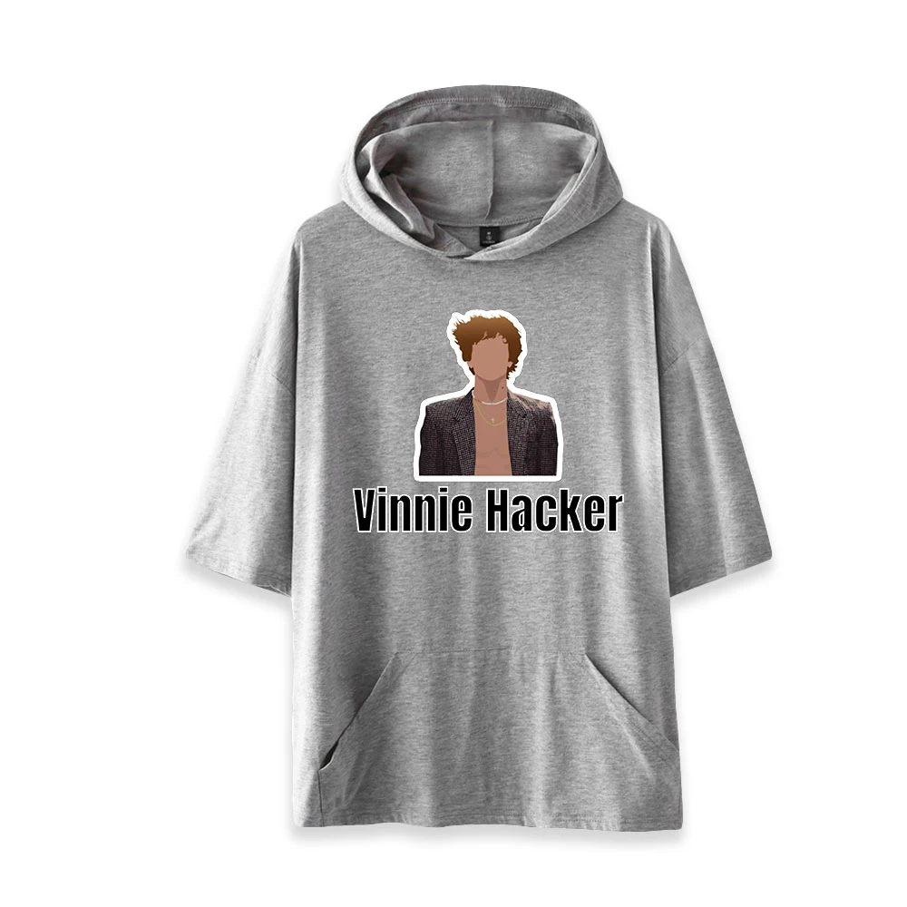 

WAWNI Vinnie Hacker Short Sleeved Hooded Cosplay Sweatshirt Hip Hop Volleyball Harajuku Polyester Plus Causal Hoodie 2021 Tops
