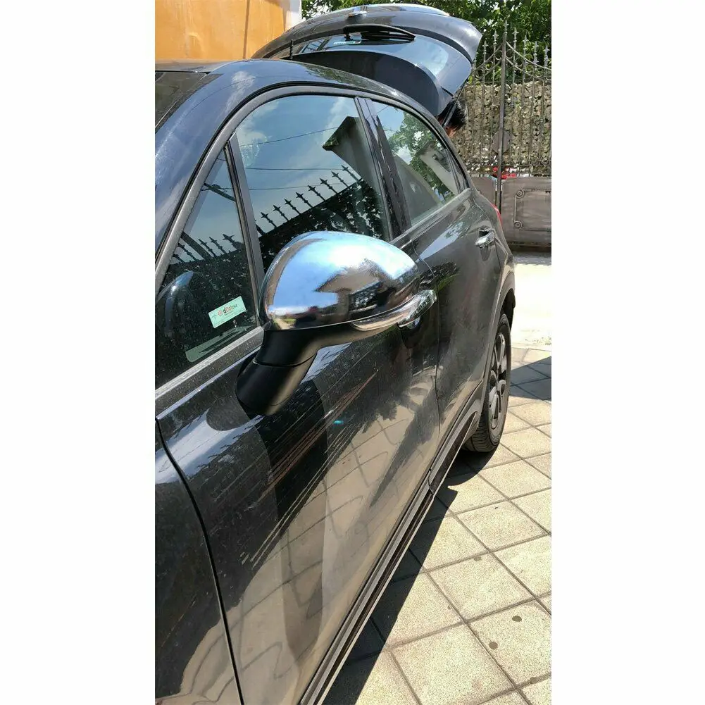 

Fit For Fiat 500X 2016-2018 Chrome Rear View Mirror Cover Trims