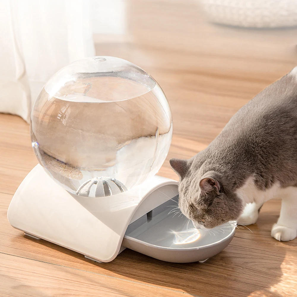 2.8l Pets Dog Cats Automatic Water Feeder Bubble Water Feeder Drinking Bowl transparent Water Dispenser Fountain Bottle For Cats