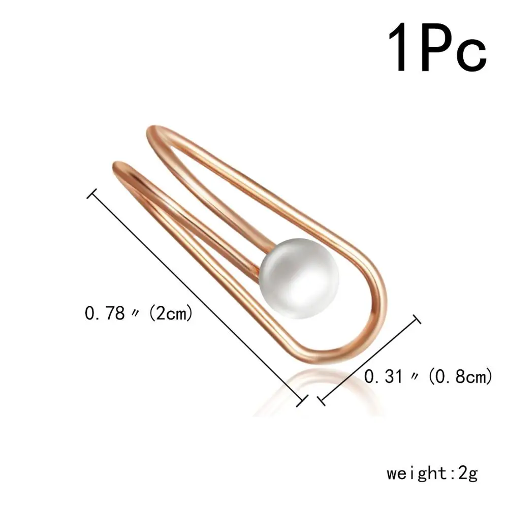 1 шт. зажим для ушей темпераментный простой U-образный полый геометрический