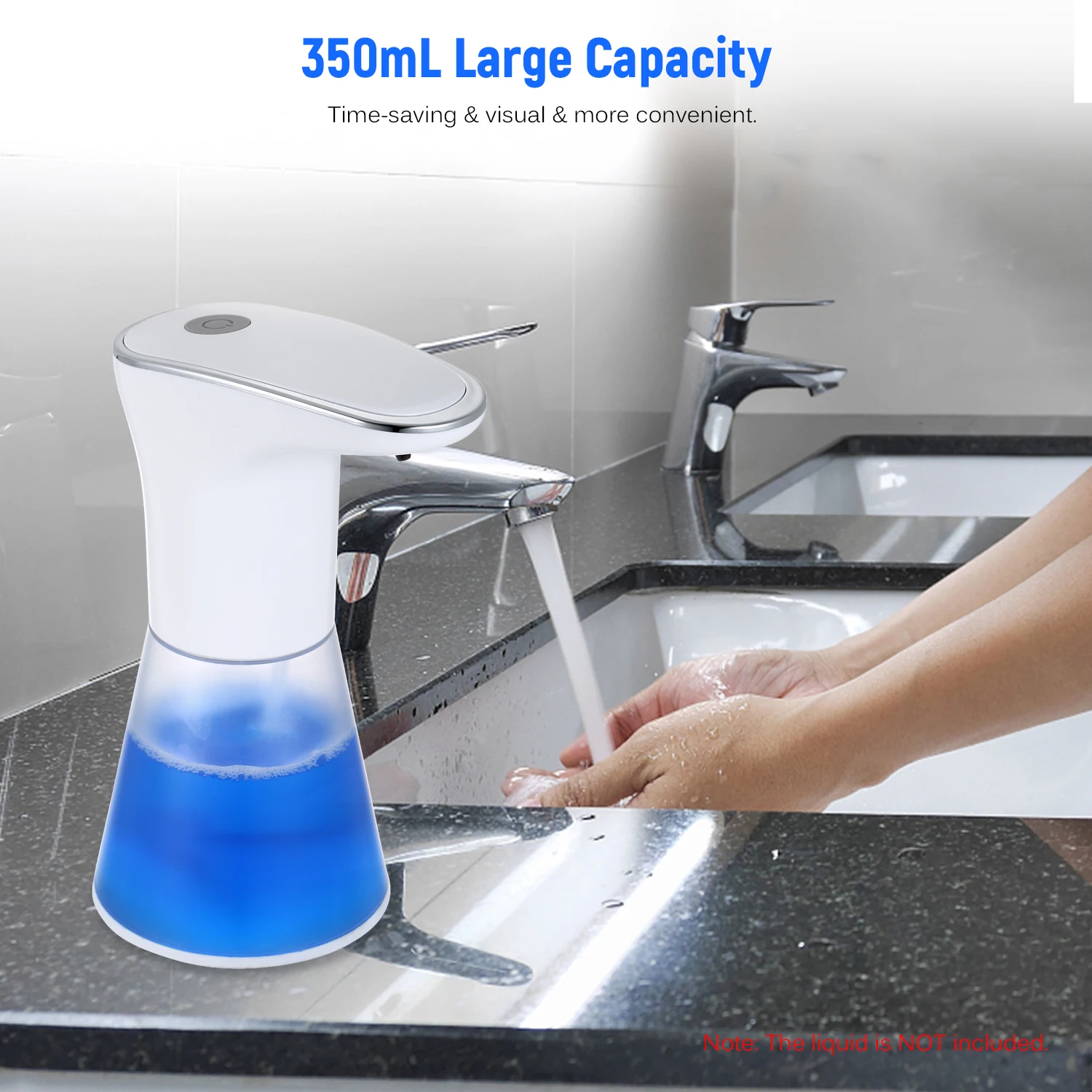 

Automatic Induction Foam Sanitizer Sprayer USB Foaming Hand Sanitizer Dispenser Home Touchless Foam Hand Soap Dispenser 350ml