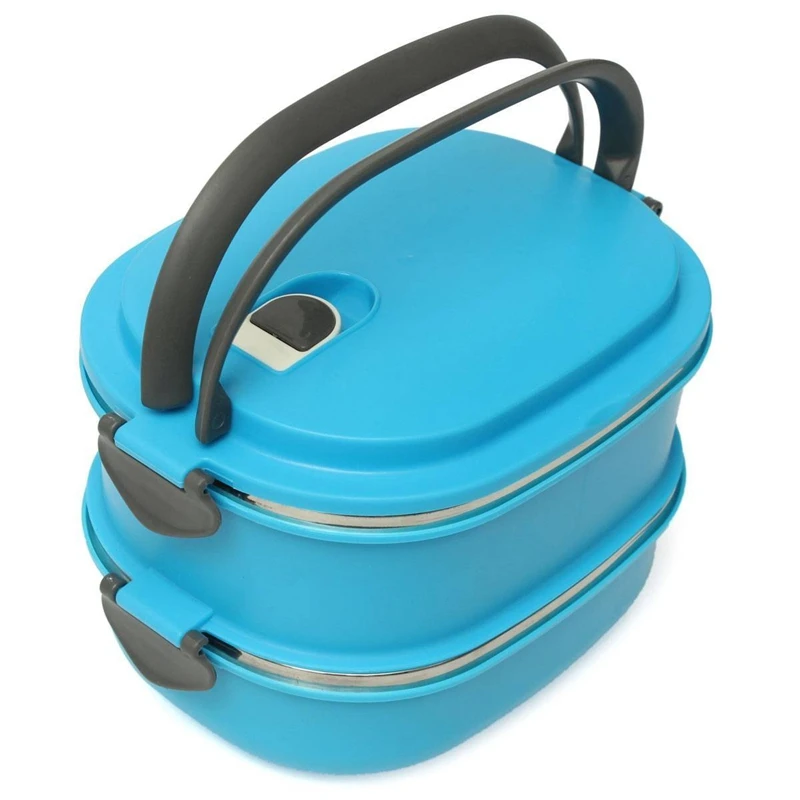 Компактная коробка для ланча из нержавеющей стали двухслойная грелки Bento пикника