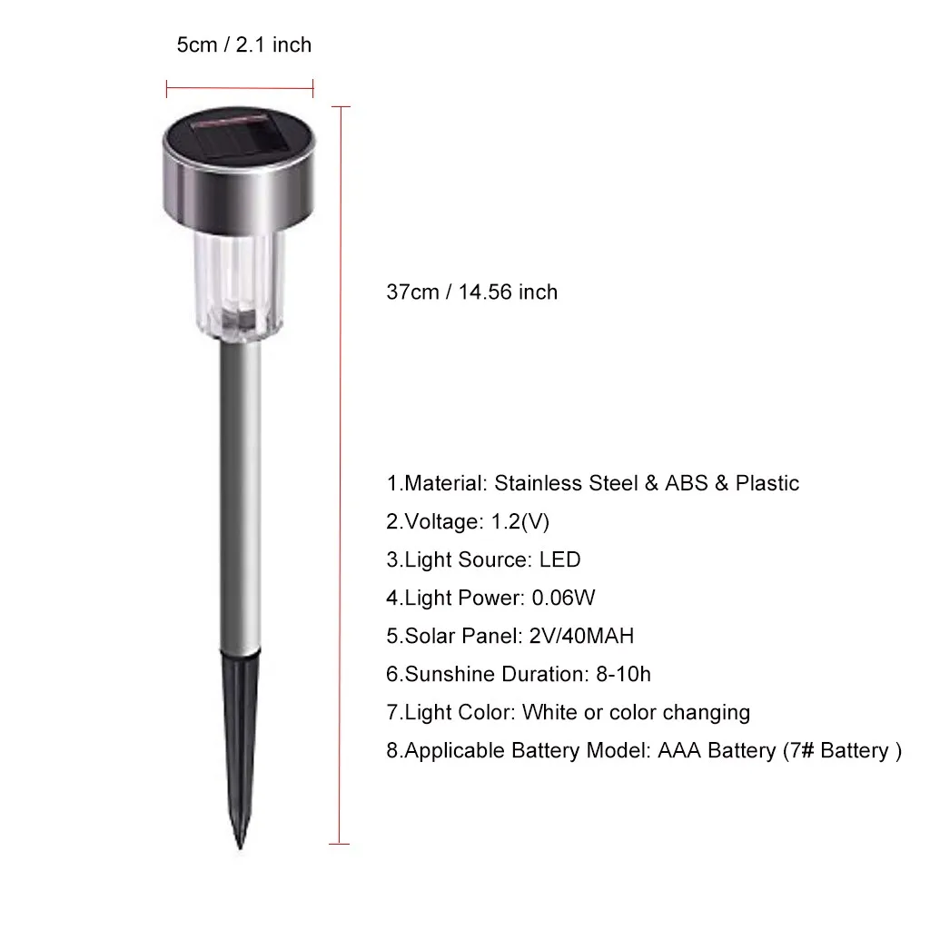 

12pc Solar Garden Light Outdoor Led Solar Powered Lamp Lantern Waterproof Landscape Lighting For Pathway Patio Yard Lawn @45