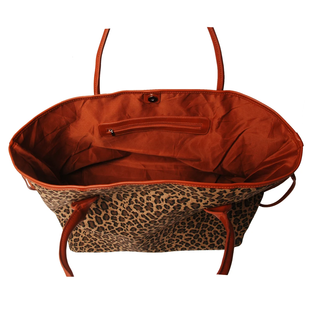 10 шт коричневая сумка с леопардовым принтом короткая меховая PU Tote DOM109388 | Багаж и