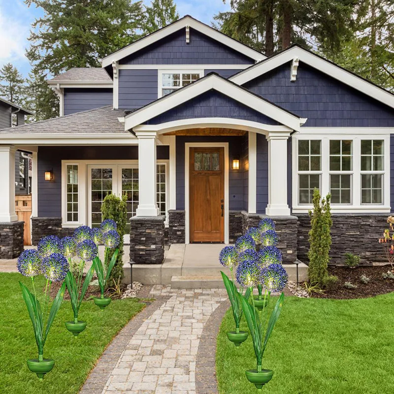 Новый креативный Солнечный цветок шар светильник Современный наружный пейзаж