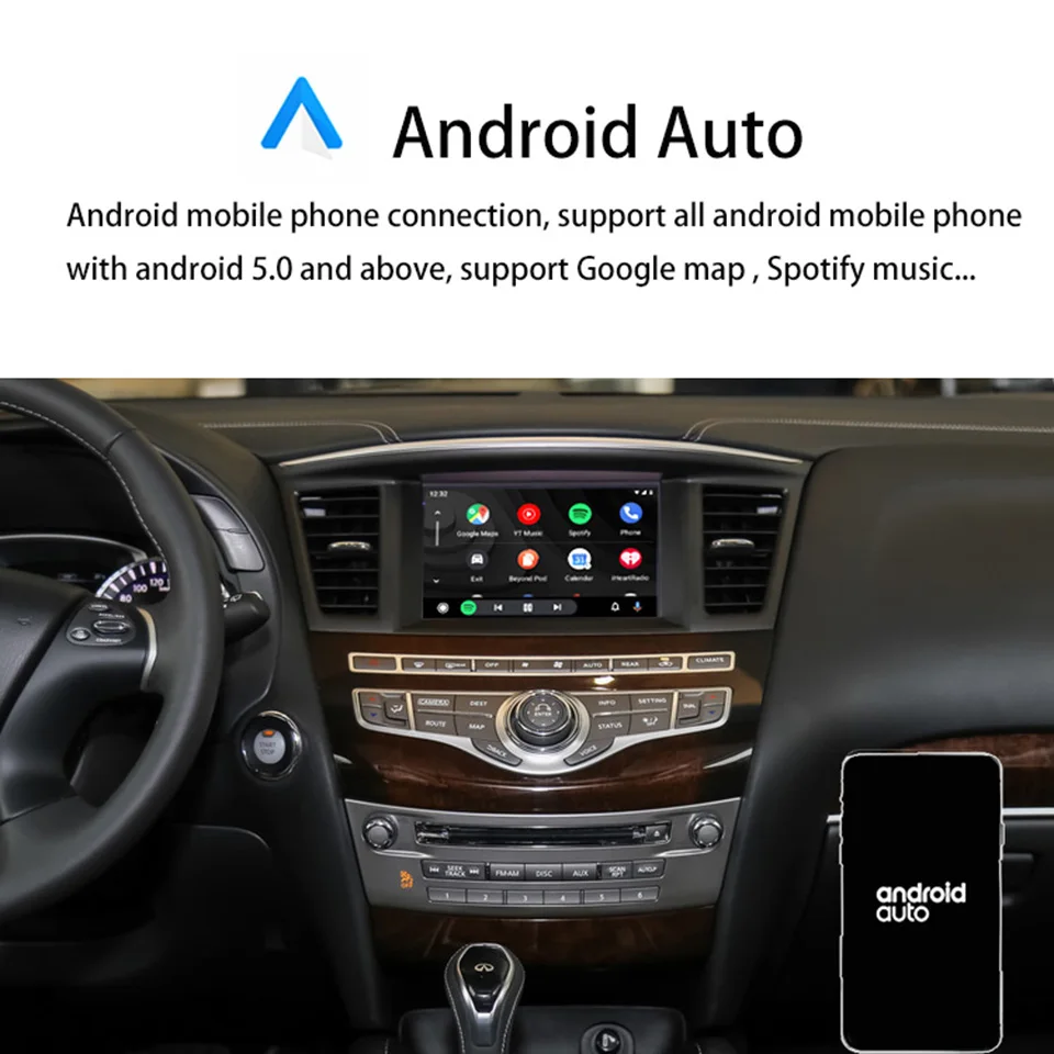 Автомобильный беспроводной CarPlay AZTON для Infiniti QX60 QX70 один экран 2015-2020 Android