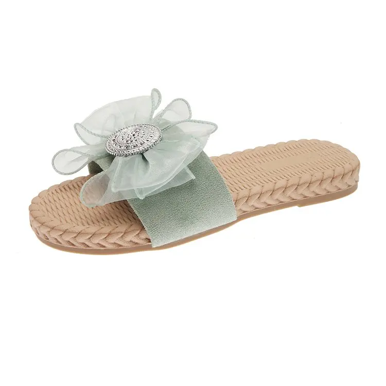 

Beige Heeled Sandals Flat Shoes Female Flock Womens Slippers Outdoor Pantofle Luxury Slides Butterfly-Knot Black 2021 Designer B