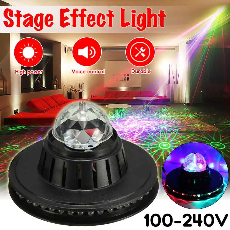 

Светодиодный RGB сценический светильник, мини лазерный сценический светильник, проектор, диско вращающийся хрустальный шар, светильник, гол...