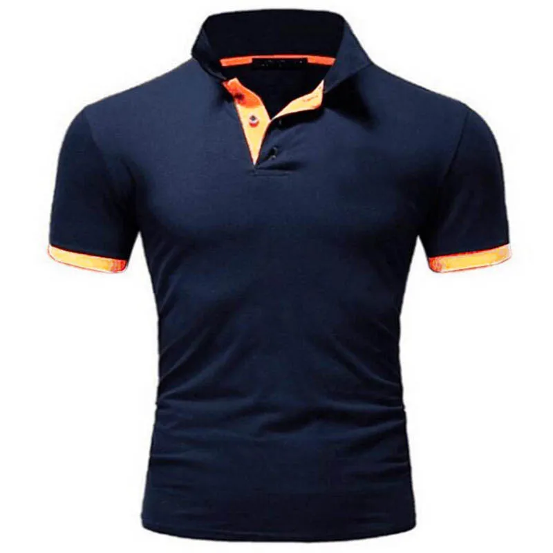 Рубашка-поло мужская с коротким рукавом Повседневная модная вышивкой деловая