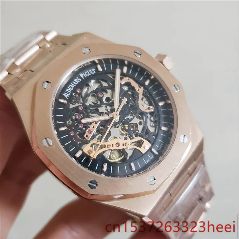 

Audemars Piguet watch men's skeleton automatic mechanical AAA watch gold skeleton retro men's women watch quartz watch