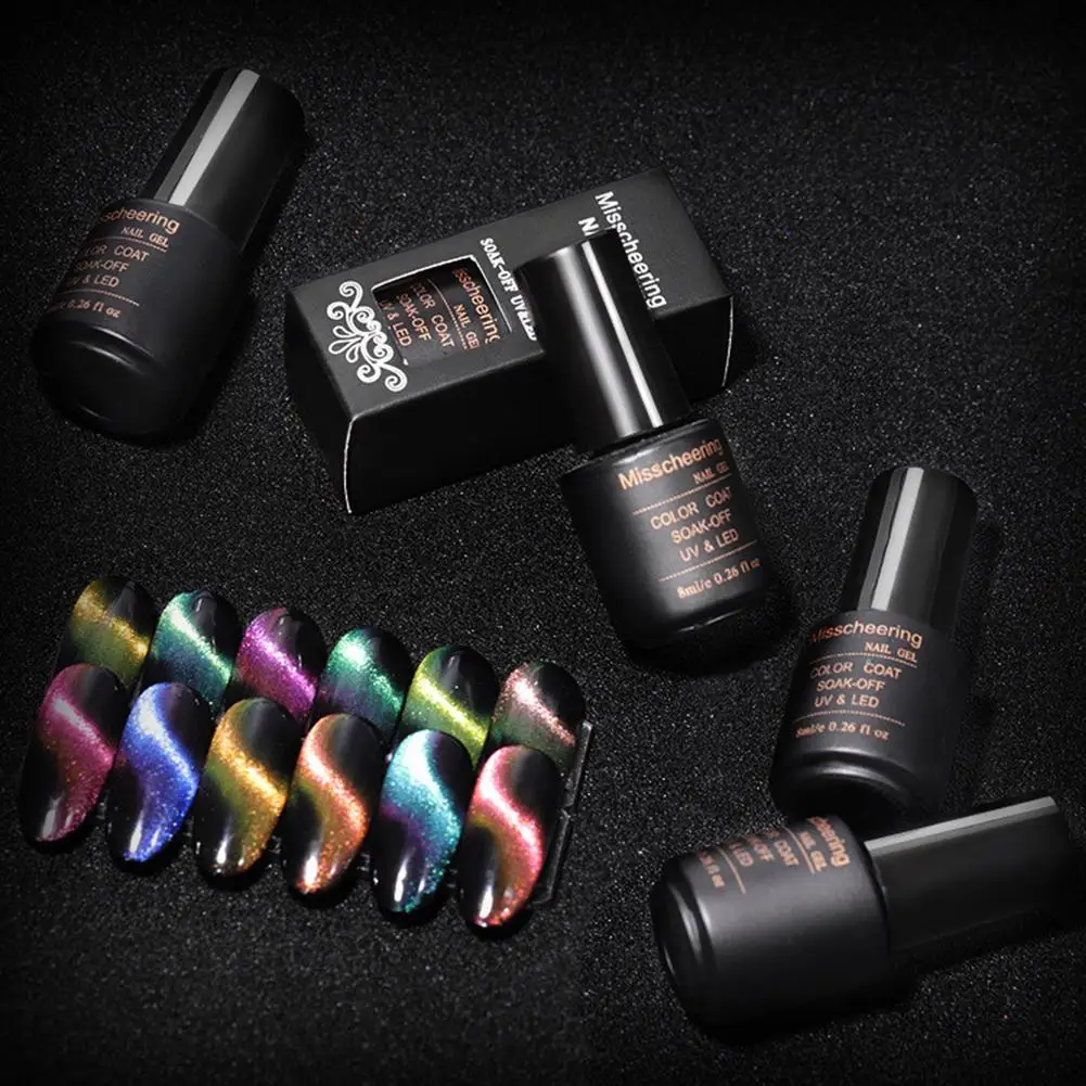 Градиент 5D Магнитный УФ-гель для ногтей 8 мл глаз хамелеона кота Ультрафиолетовый