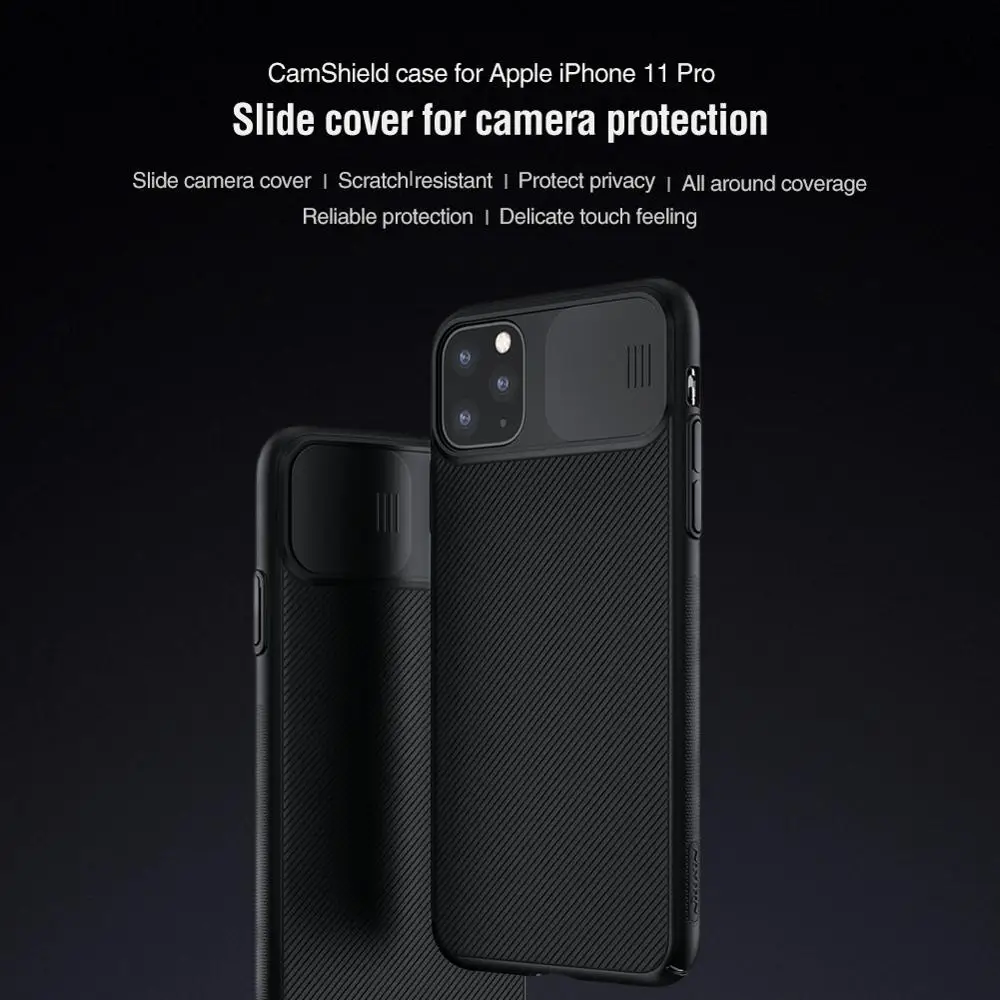Nillkin для iPhone 11 Pro Max чехол Camshield слайд-камера ЗАЩИТА Жесткий PC телефон полное покрытие чехол для iPhone 11 Pro Max оболочка