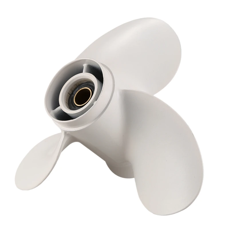 683-45952-00-EL 9 1/4 X 3/4 Boat Outboard Propeller for Yamaha 9.9-15HP Aluminum Alloy 3 Blades 8 Spline Tooths White | Автомобили и