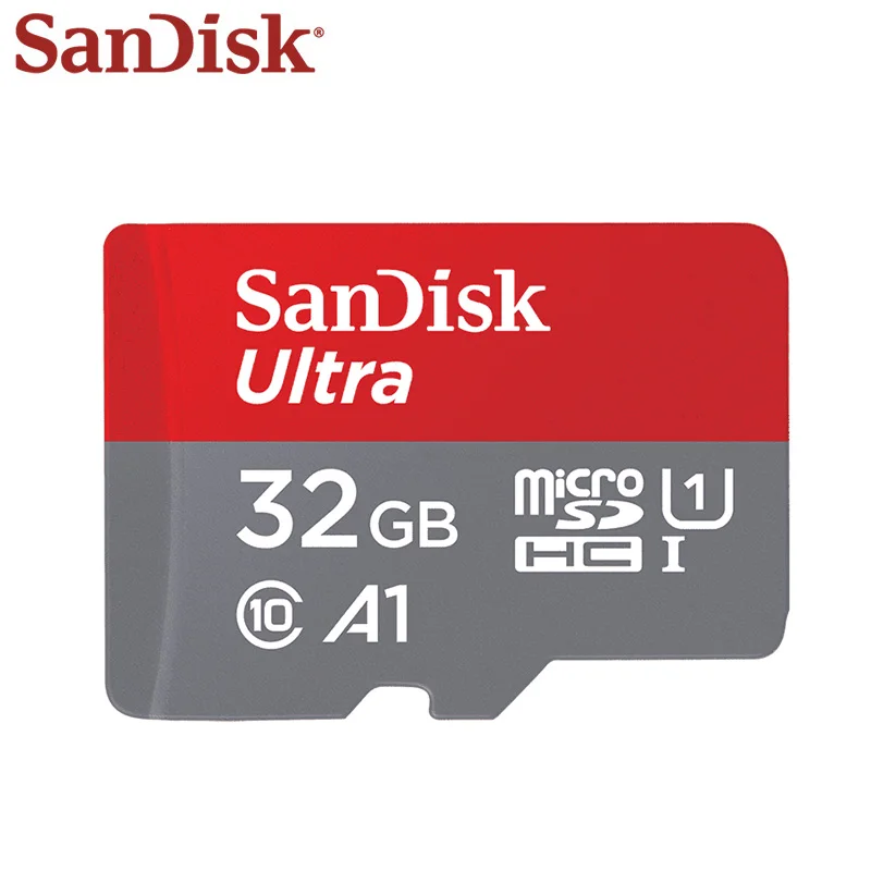 Оригинальный двойной флеш накопитель SanDisk Ultra Microsd UHS I Card 64 Гб SDXC 32 SDHC A1 карту