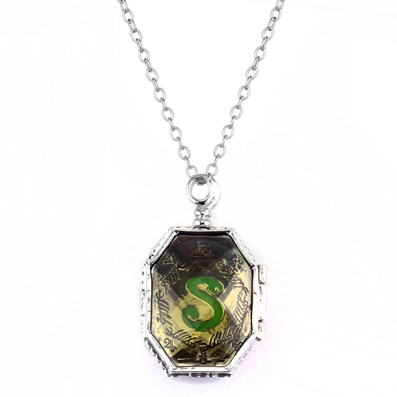 

MIDY Slytherin Horcrux Locket Snake Necklaces Slytherin College Treasures Voldemort's Horcruxes Pendant Necklace TV Jewelry