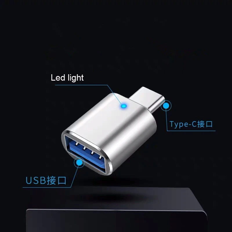 Адаптер USB C на 3 0 адаптер Type-C OTG-кабель для Macbook pro Air Samsung S10 S9 OTG со светодиодной
