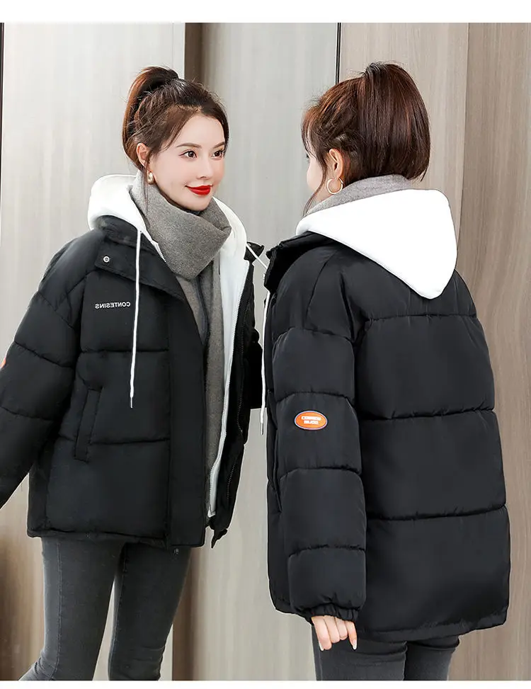 Female Two-piece Down Padde Jacket 2021 Women Winter New Thick Korean Hundred Towers Version Of Loose Padded Jacket Student Coat