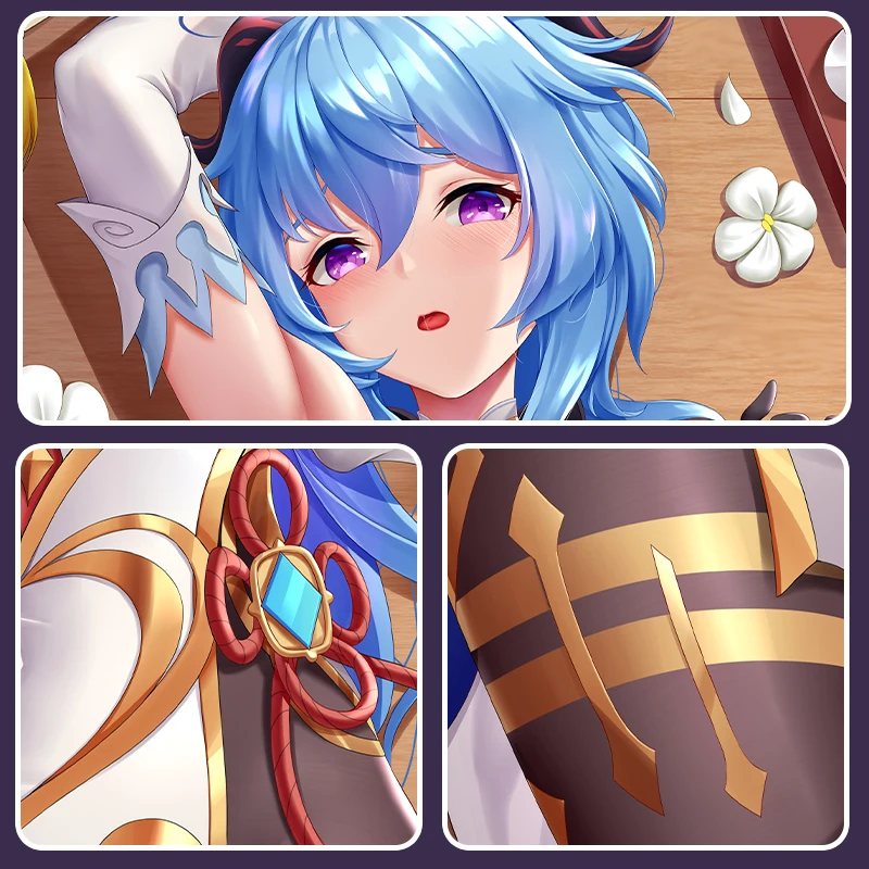 Cirno tienda Original ganyu de la isla de Kyushu impacto almohada Dakimakura funda loli cuerpo almohada-3