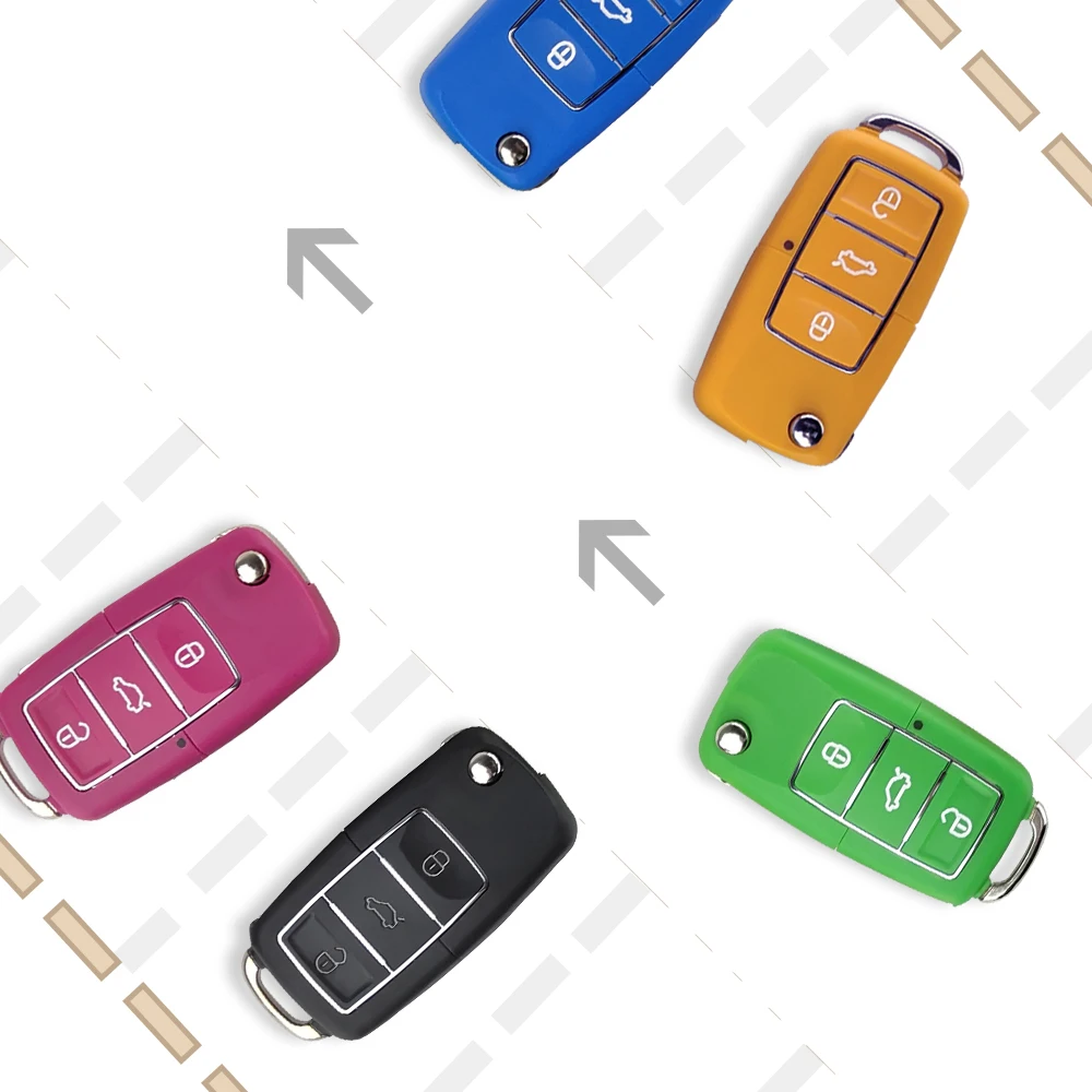Откидной Чехол Okeytech для автомобильного ключа пульта Volkswagen Seat For Skoda Golf Passat Beetle Polo