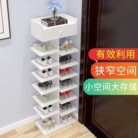 furniture fishbone shoe rack small solid wood corner triangle corner cabinet home entrance stairs outside shelf for shoes