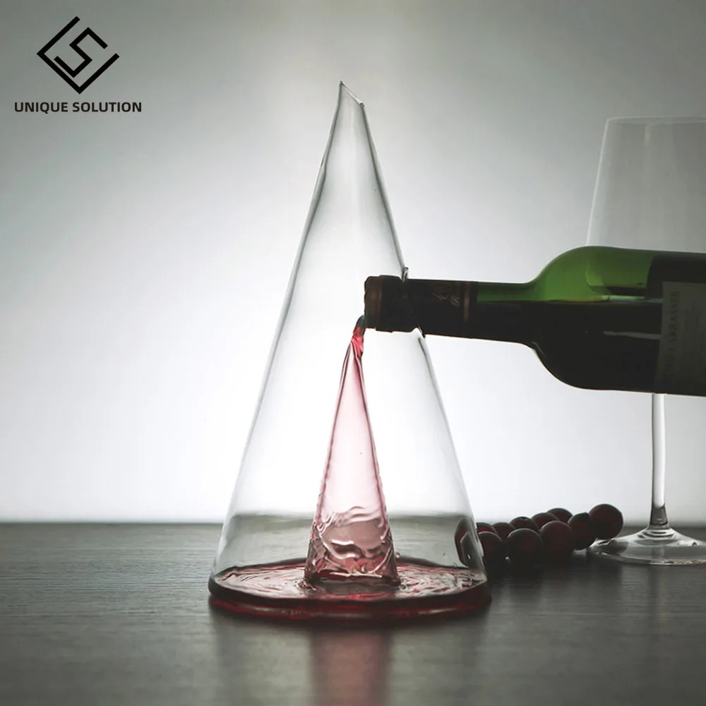 Copo de Vinho Feito à Mão Decanter Rápido Cachoeira Pirâmide Uísque Separado Divisor Acessórios Vinho Barra Ferramentas