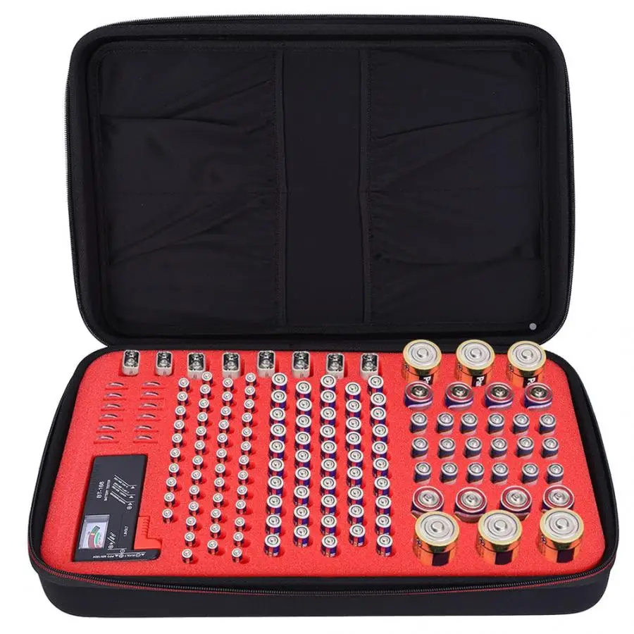 Органайзер для аккумуляторов водонепроницаемый держатель из губки с 4 сетчатыми