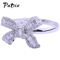 simple popular rings jewelry crystal bow ring beautiful butterfly shape jewelries accessories exquisite rings birthday gift