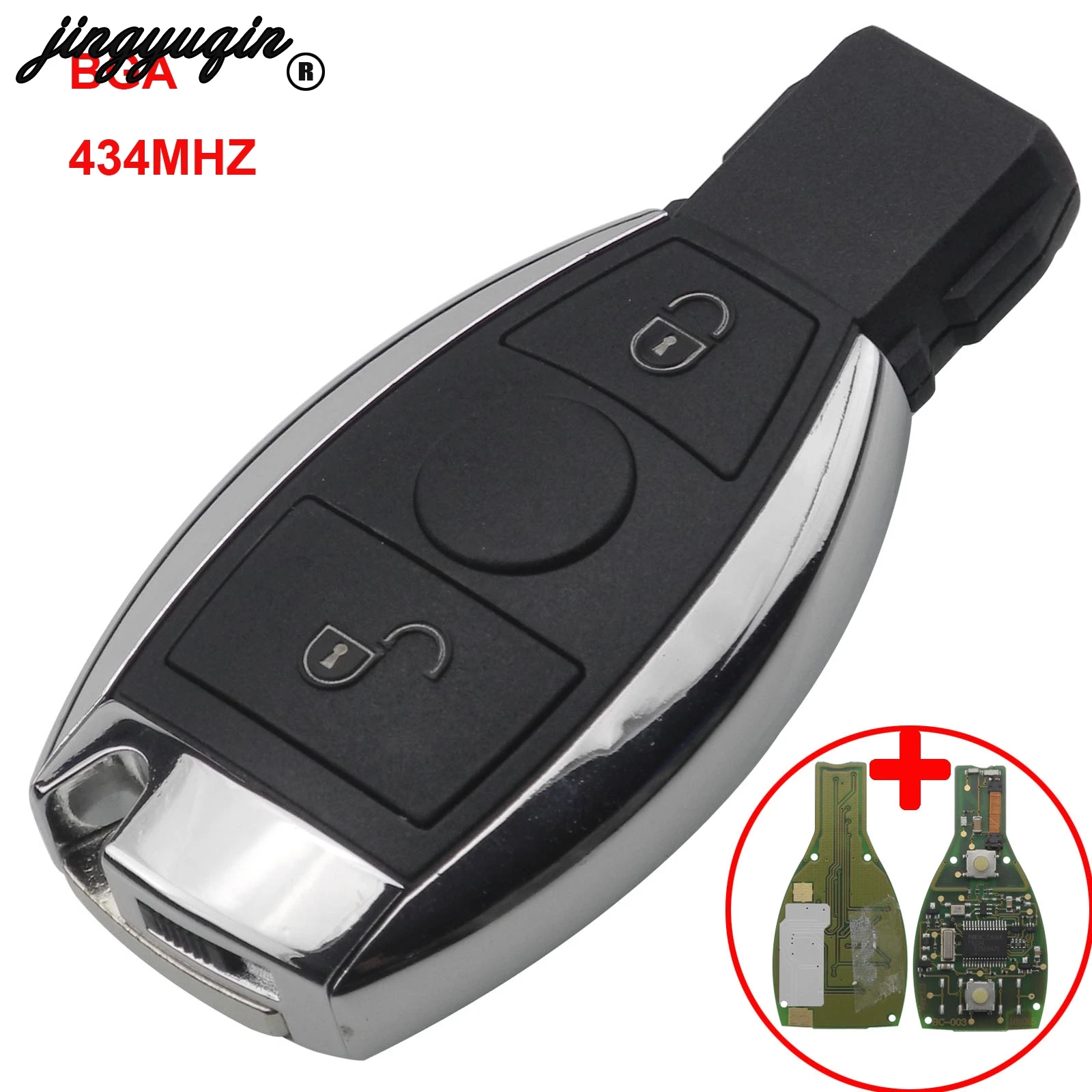 Пульт дистанционного управления jingyuqin с 2 кнопками корпус для автомобильного