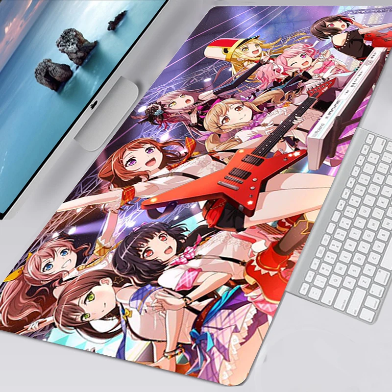 

Anime BanG Dream Mousepad 40x90 Alfombrilla Gaming Accessories Non-slip Mouse Pad XXL Mausepad Large Podkladka Pod Mysz 90x30