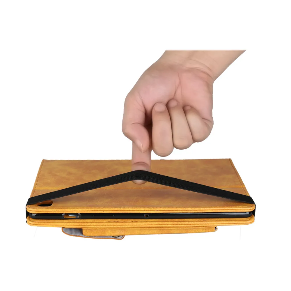 Чехол для планшета Samsung Galaxy Tab S6 10 5 T860/T865 2019 двухрядный карт с ручкой кожаный чехол