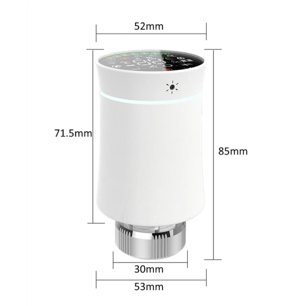 Термостатический клапан Tuya Zigbee TRV со светодиодный ным дисплеем умный контроллер