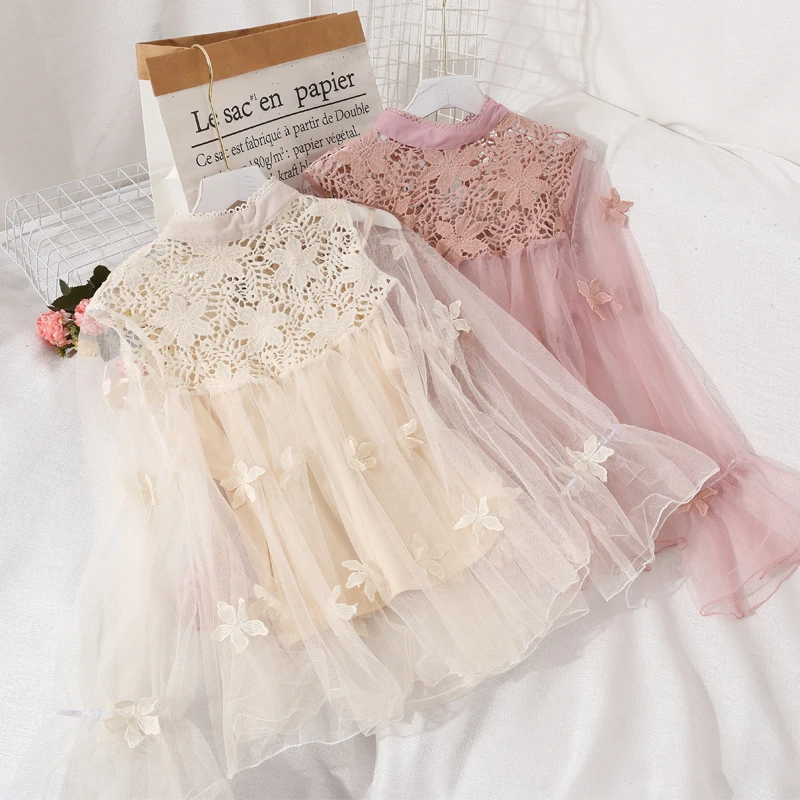 

Элегантный осенний Женский пуловер с цветочной вышивкой и кружевными расклешенными рукавами, Базовая рубашка с бантом, Женская эластичная ...