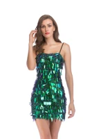 storesexy black green sequined dress with suspenders