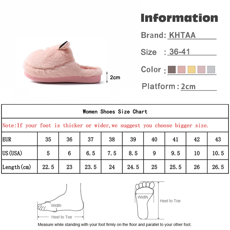 

Women Slip On Plush Slippers Ladies Cartoons Warm Indoor Flat Shoes Woman Casual Home Lovely Slipper Female Footwear Shoe 2020