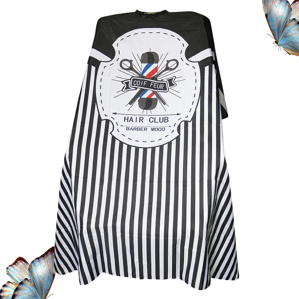 1Pc 160x140cm Rotating Lamp Pattern Barbershop Cape for Hair Cutting Apron Hairdressing Barber Accessories (Black White) | Красота и