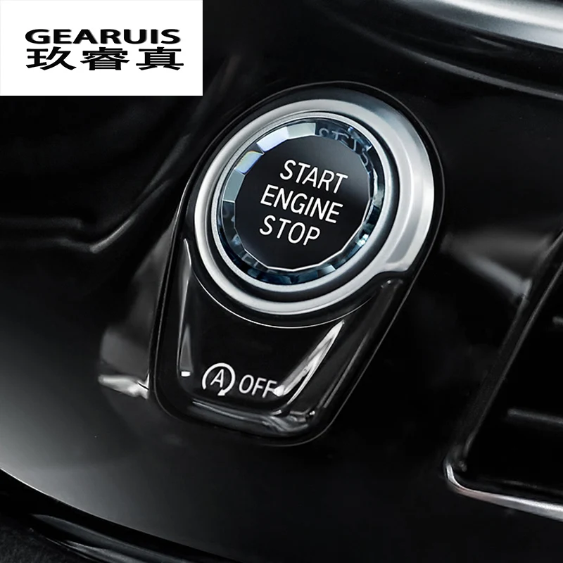 Стайлинга автомобилей запуска двигателя стоп кнопка включения Стикеры для BMW
