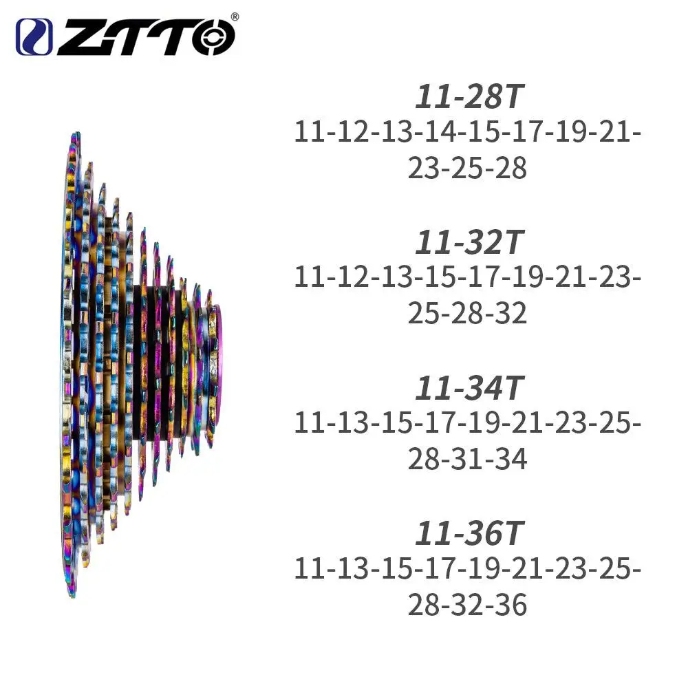 ZTTO 11 скоростей 28 T 32 34 36 кассета для шоссейного велосипеда Ультралегкая