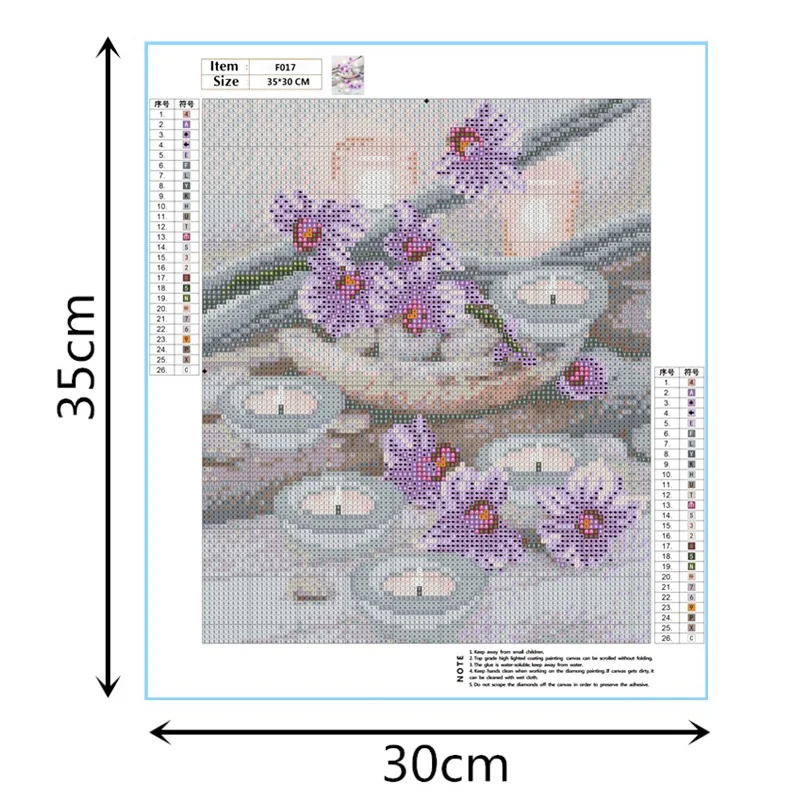 Алмазная живопись сделай сам вышивка крестиком цветок при свечах мозаика