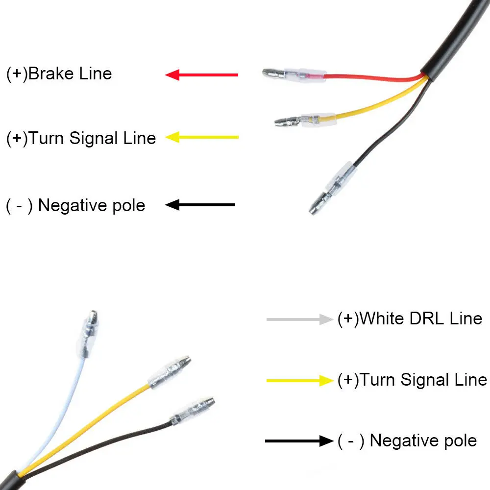 2 шт./лот светодиодный индикатор сигнала поворота мотоцикла с последовательным