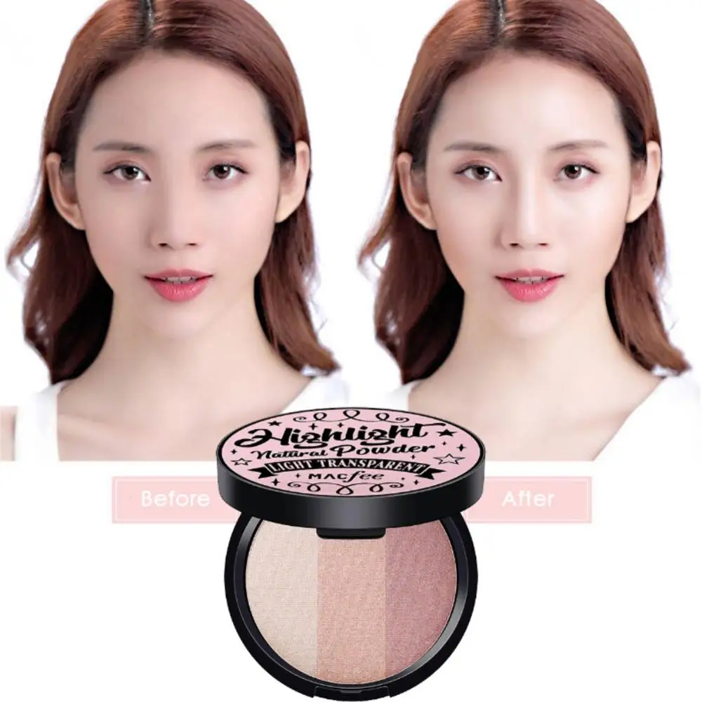 На каждый день 3 цвета мерцание прессованная пудра косметическое средство макияж