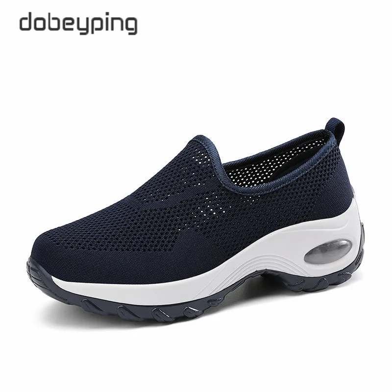 Spring Autumn Women's Casual Shoes Flat Platforms Female Shoe Mesh Woman Loafers Wedges Ladies Shoes Height Increasing Sneakers