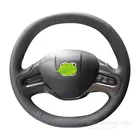 Чехол на руль для Honda 2006-2009 2008 Civic, прошитый вручную, с кожаным покрытием и половинной застежкой 8 поколения, аксессуары для интерьера автомобиля