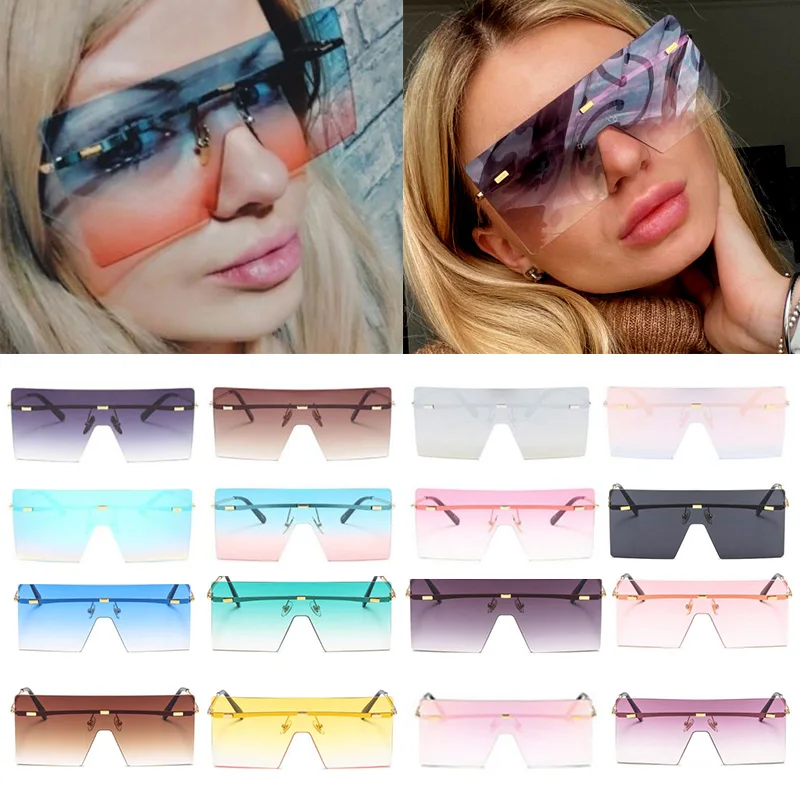 Очки солнцезащитные для мужчин и женщин дизайнерские большие квадратные без