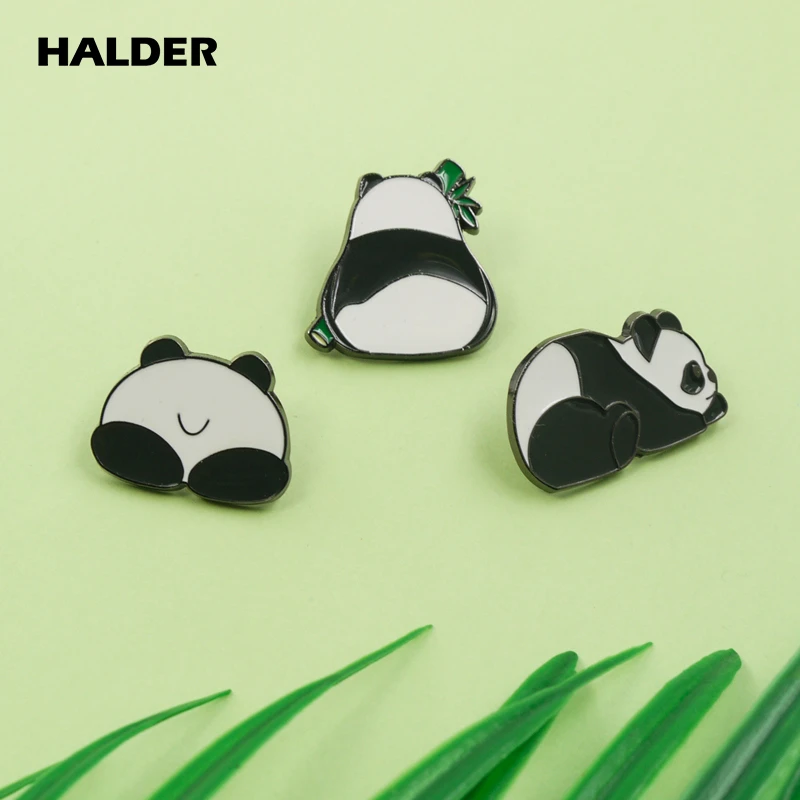 BR0085 HALDER животные панда мультфильм модные ювелирные изделия эмалевые заколки для