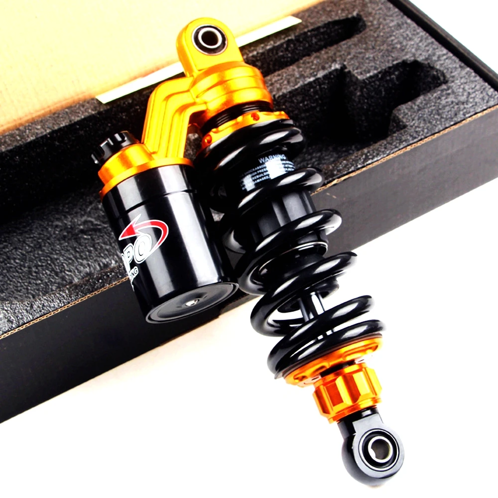 10 дюймов/255 мм Мотоцикл Регулируемый двойной амортизирующий азот задний черный