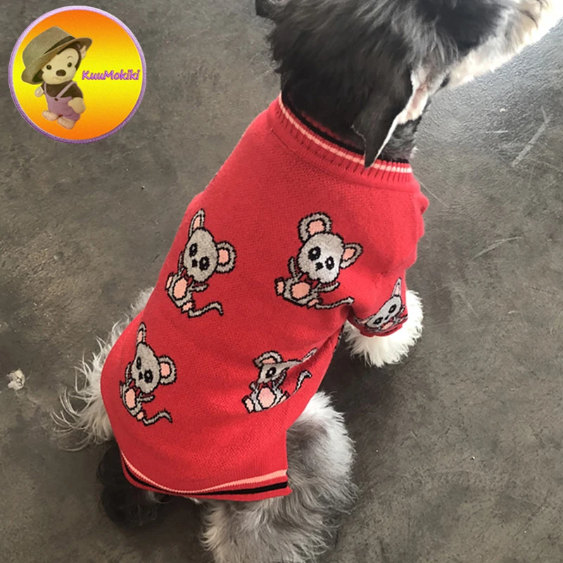 Одежда для домашних животных на новый год теплый зимний свитер собак Свитера с