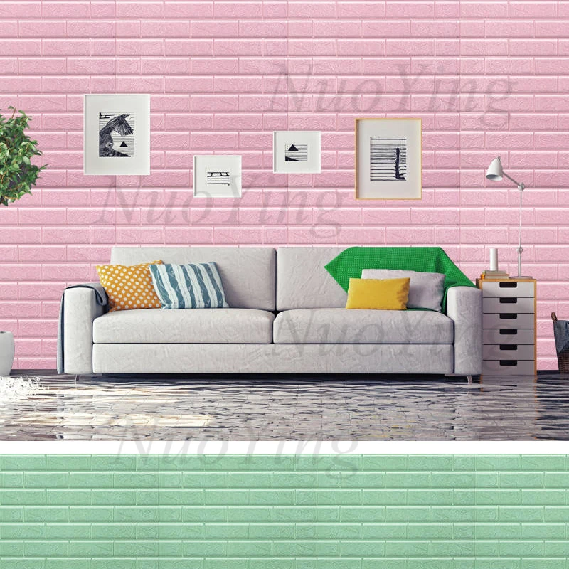 

70x77/30cm PE Foam Wall Stickers Living Room Bed room Wall Covering DIY Self adhesive Brick Wallpaper for Wall Waterproof